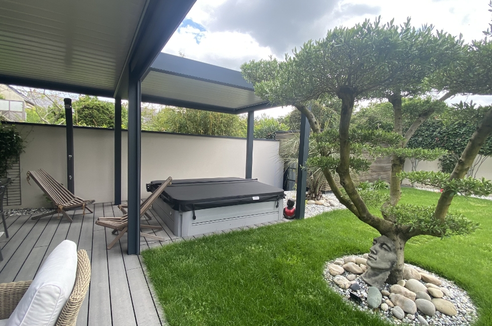 Réalisation Stores Nantais double pergola